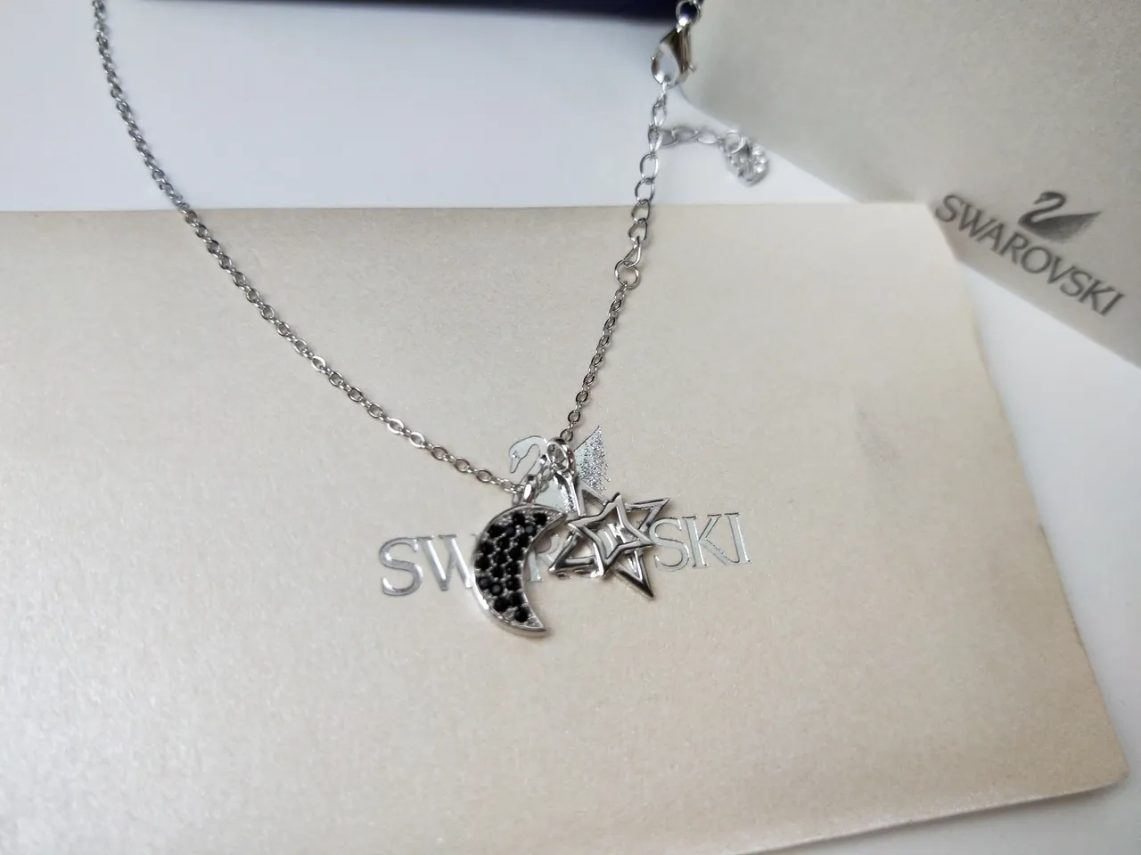 Swarovski Crescent Moon and Star Pendant Necklace 9