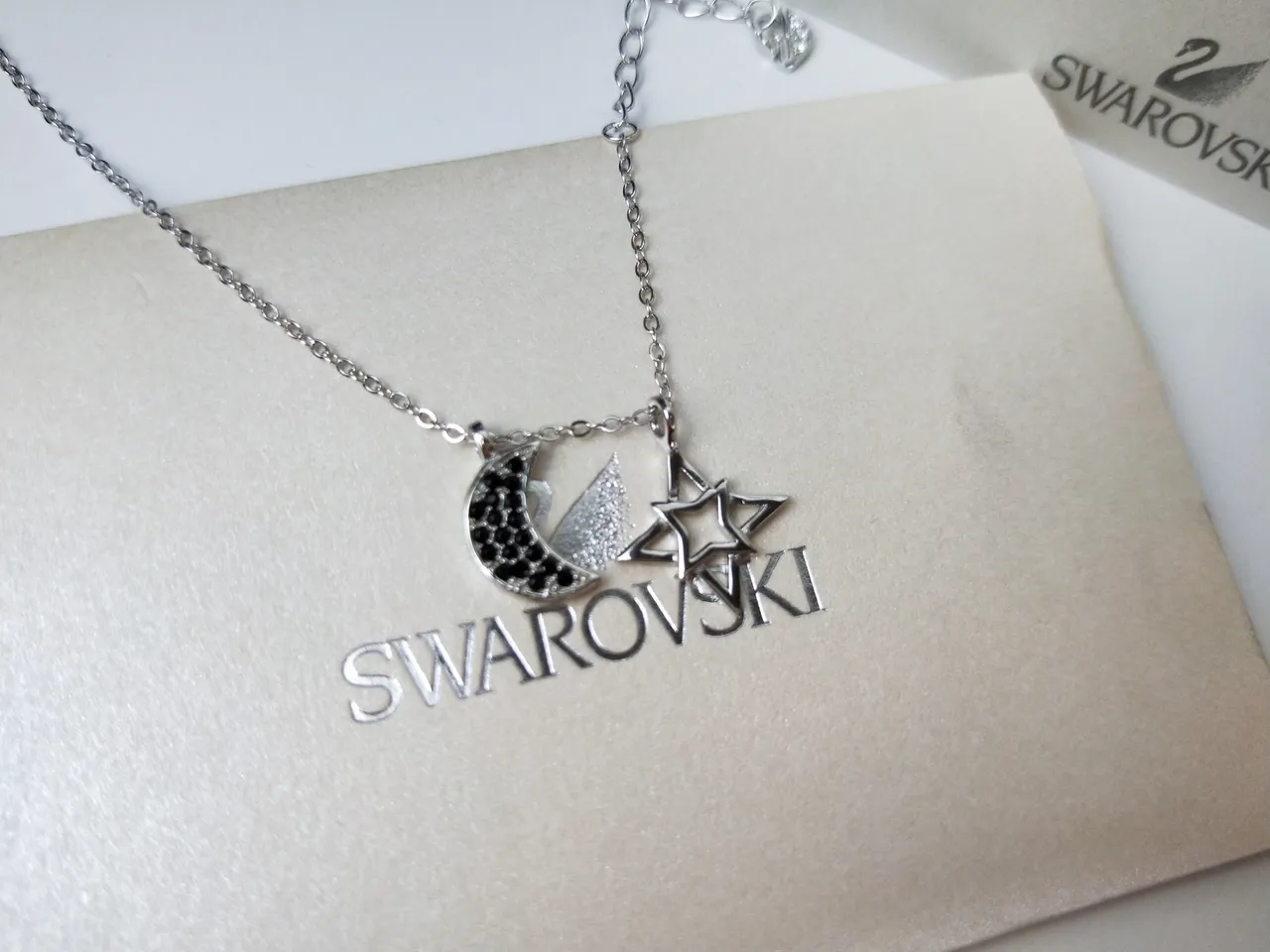 Swarovski Crescent Moon and Star Pendant Necklace 12