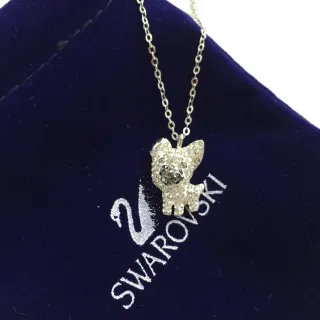 Swarovski Crystal Cat Pendant Necklace