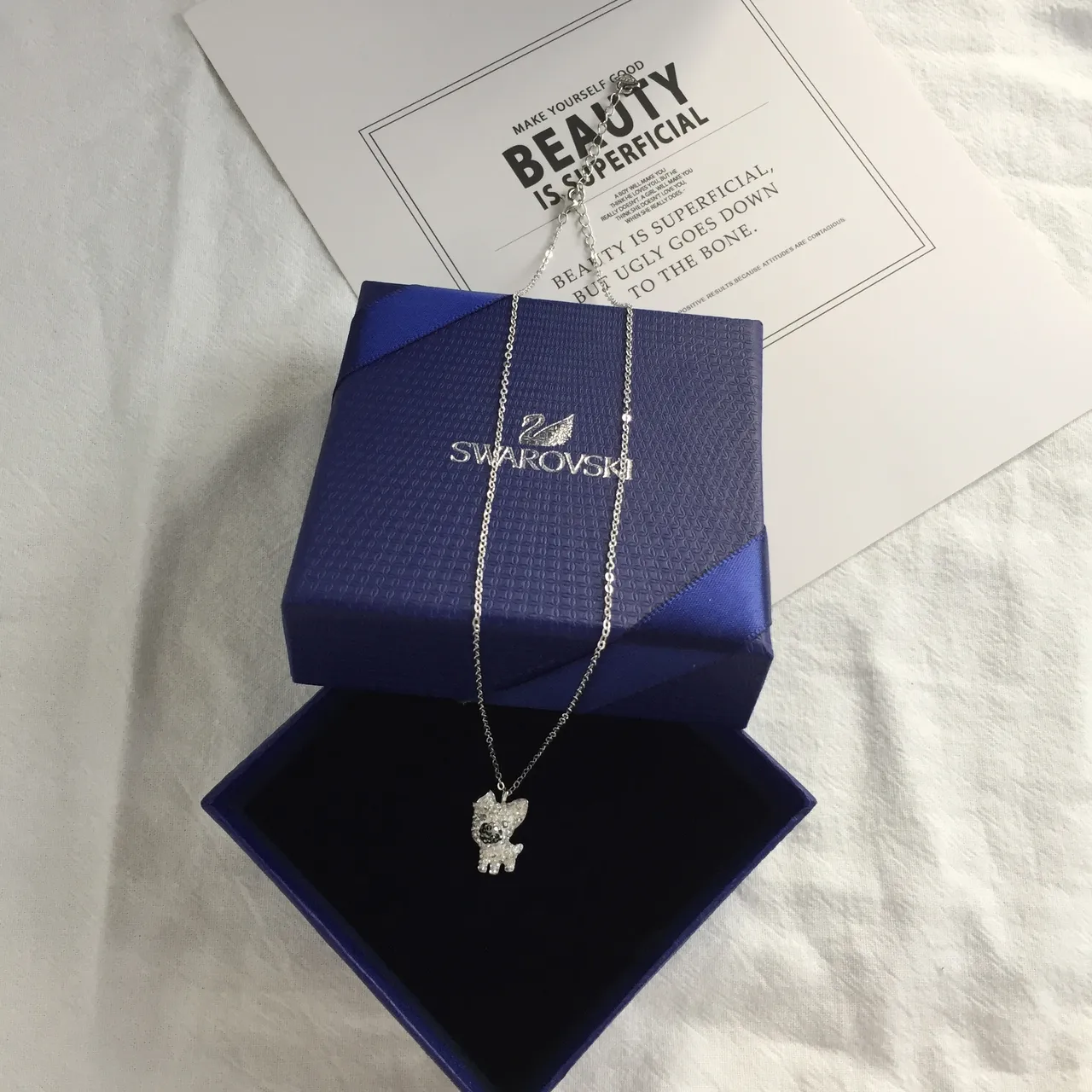 Swarovski Crystal Cat Pendant Necklace 4