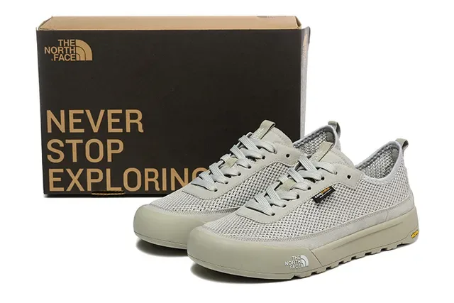 The North Face Tênis Lifestyle Bege Low-Top de Malha 2