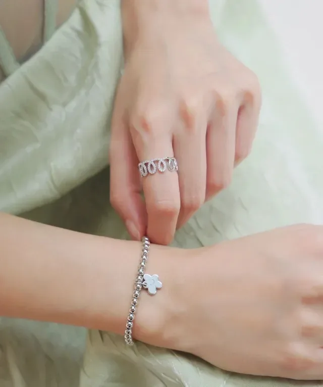 Tiffany & Co. নীল সোনা মুকুট আকৃতির Pavé-Set রিং 4