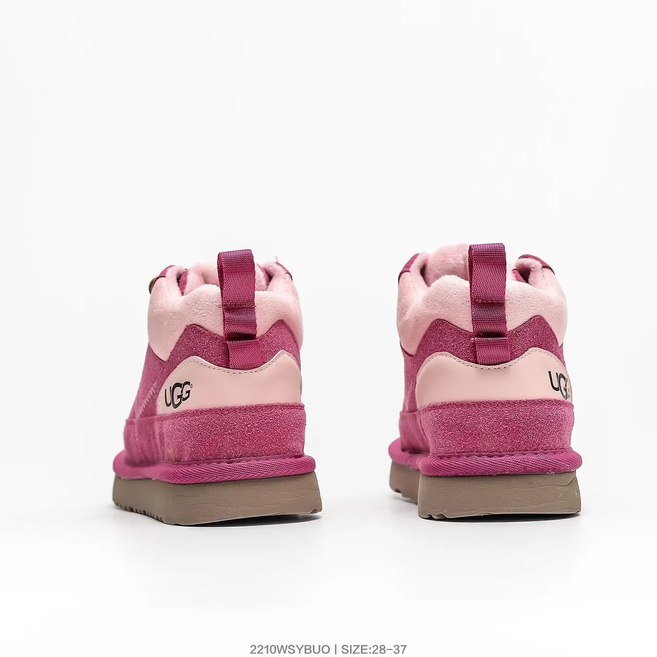 UGG Zapatillas Lifestyle Beige Rojo de Alto con Cordones 7