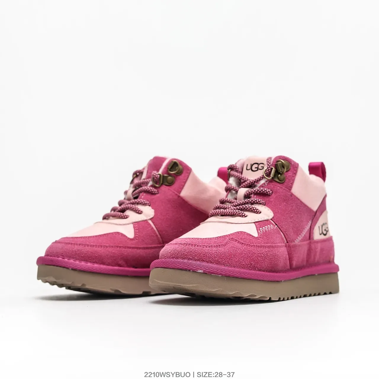 UGG Zapatillas Lifestyle Beige Rojo de Alto con Cordones 8