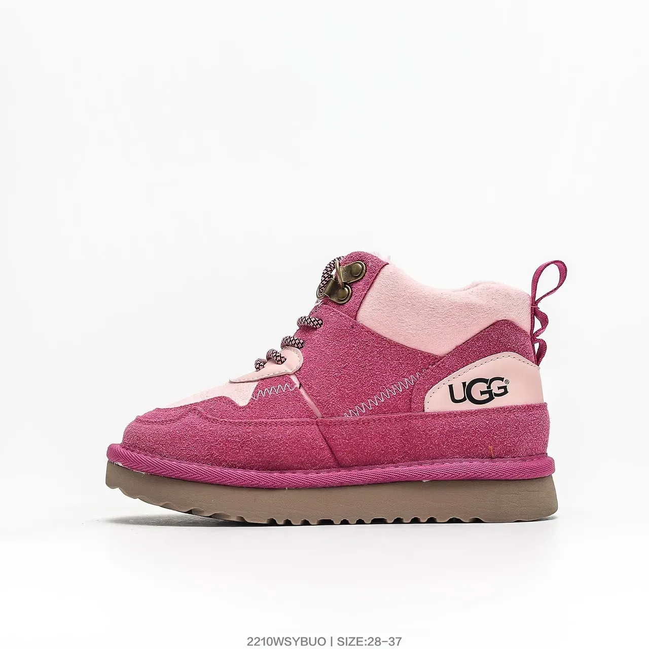 UGG Zapatillas Lifestyle Beige Rojo de Alto con Cordones 10