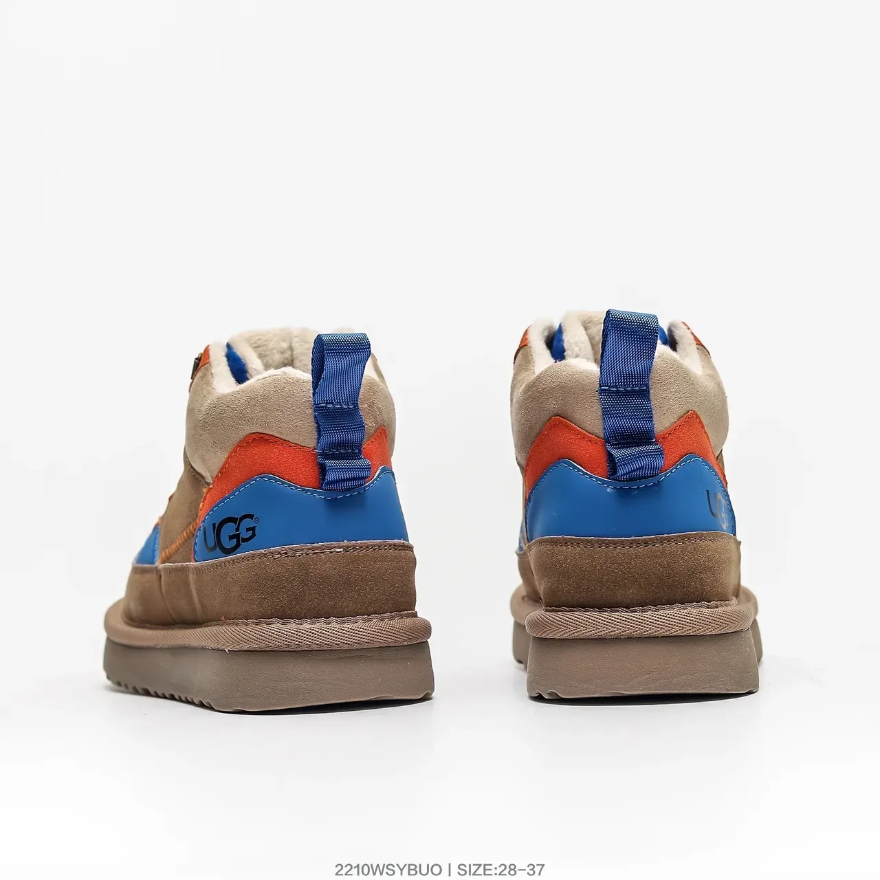 UGG Zapatillas Lifestyle Beige Rojo de Alto con Cordones 14
