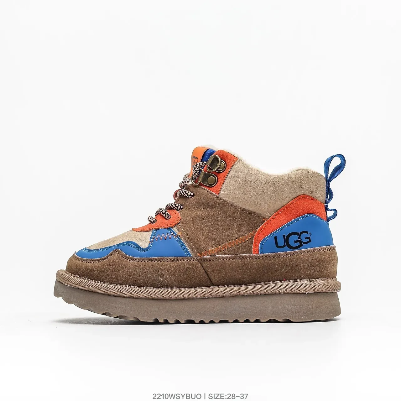 UGG Zapatillas Lifestyle Beige Rojo de Alto con Cordones 15
