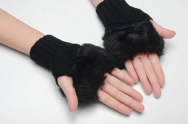 UGG Luvas Marrom Bege com Punho de Shearling Rematado 3