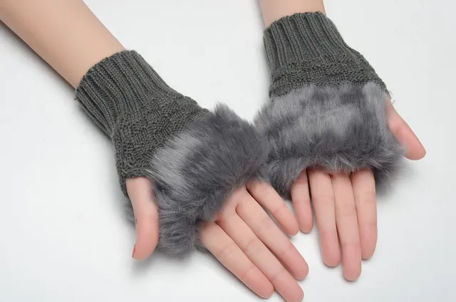 UGG Luvas Marrom Bege com Punho de Shearling Rematado 9