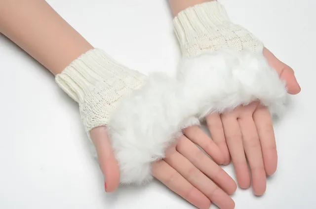UGG Luvas Marrom Bege com Punho de Shearling Rematado 18