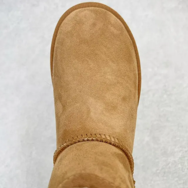 UGG भूरी प्लेटफॉर्म सोल सूड ऊपरी स्नो बूट्स 4