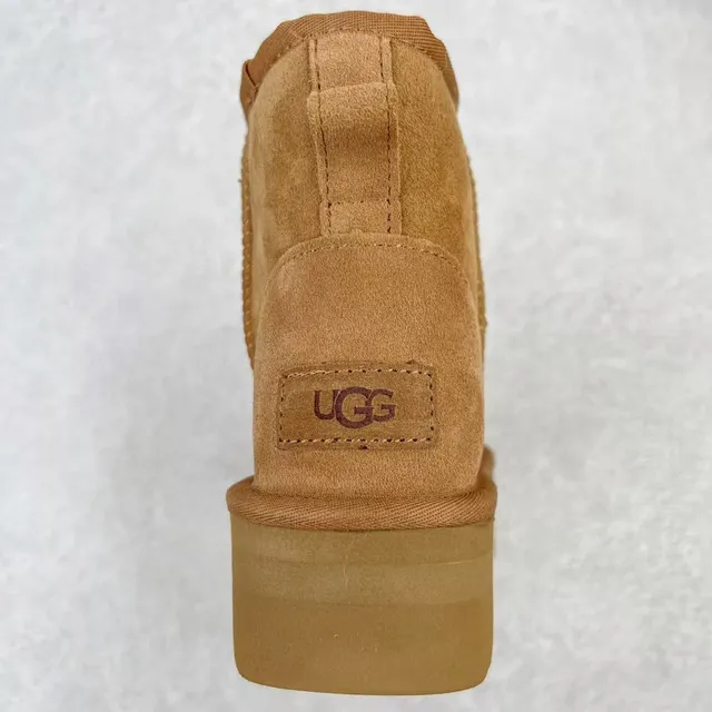 UGG भूरी प्लेटफॉर्म सोल सूड ऊपरी स्नो बूट्स 8