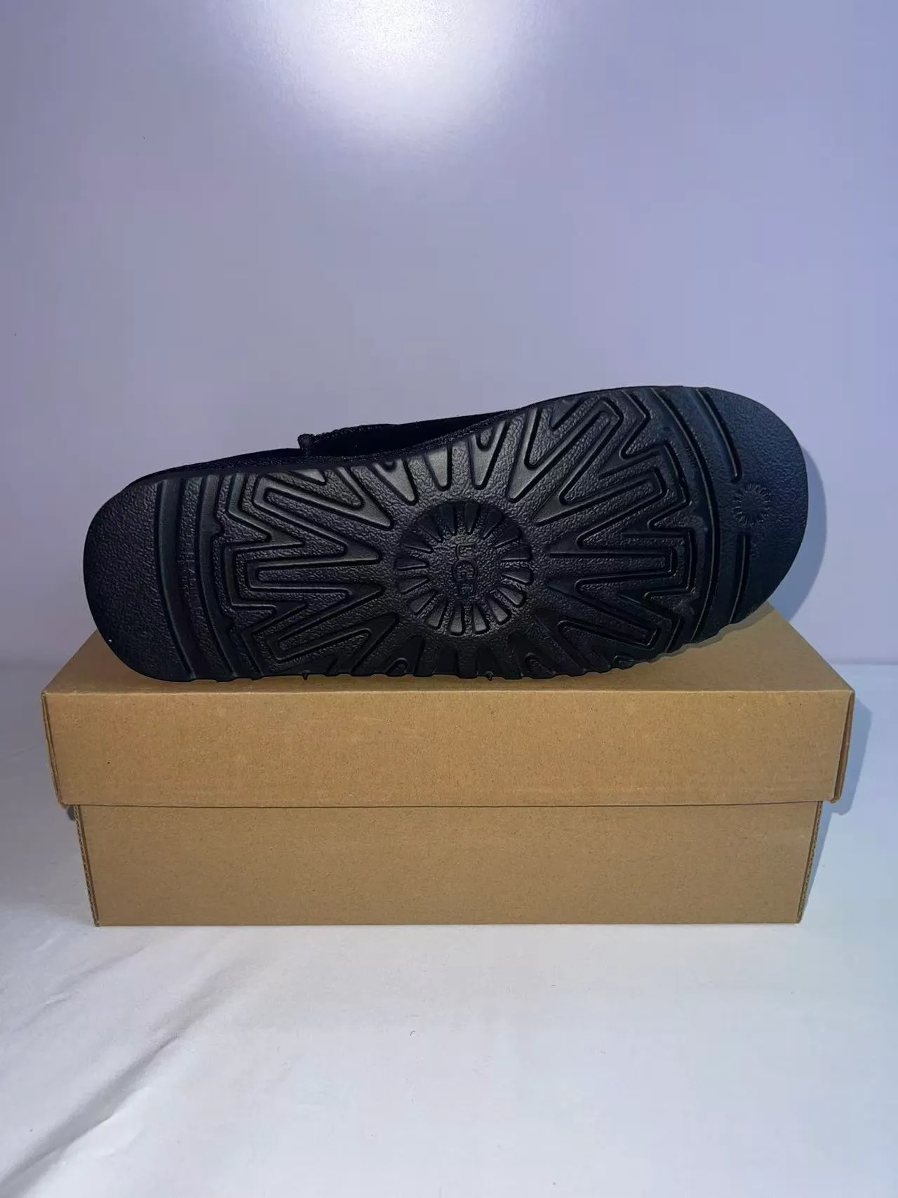 UGG Classic Mini Black Suede Shearling-Lined Snow Boots 2