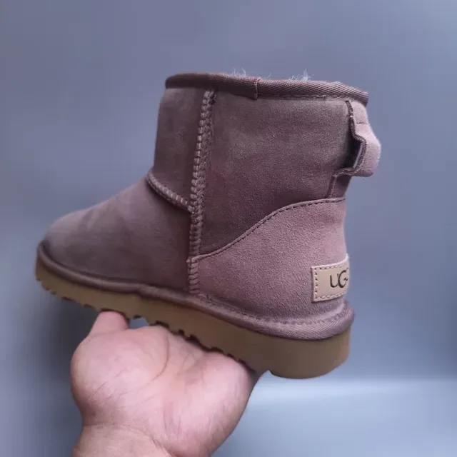 UGG Classic Mini Dusty Rose Suede Snow Boots 6