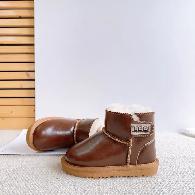 UGG Classic Mini Glossy Black Snow Boots 19