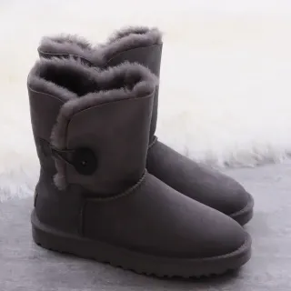 UGG Classic Short चारकोल ग्रे शियरलिंग लाइन्ड स्नो बूट