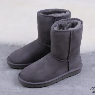 UGG Classic Short Charcoal Gray Snow Boots