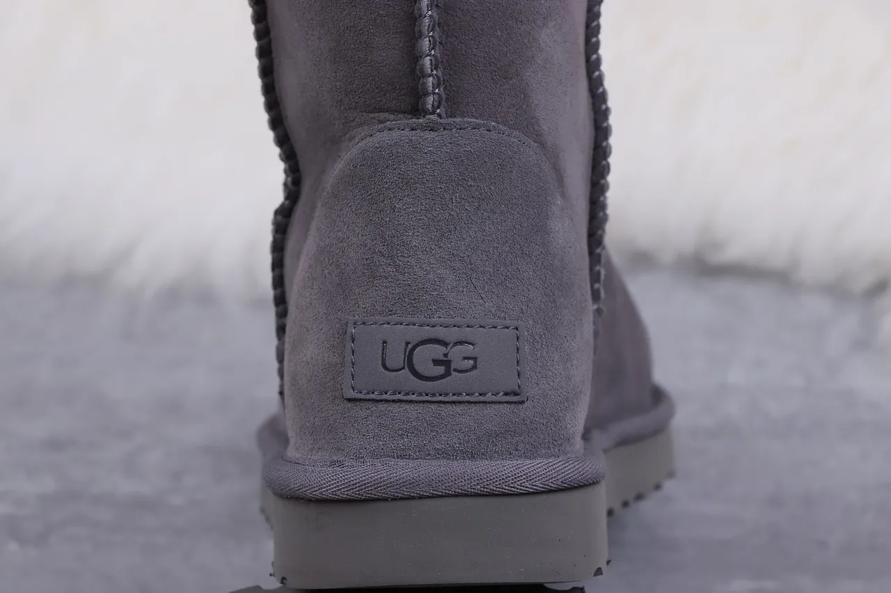 UGG Classic Short Charcoal Gray Snow Boots 5