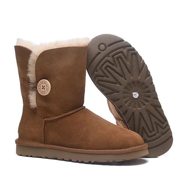 UGG Classic Short Chestnut Brown Shearling-Lined Snow Boots 12