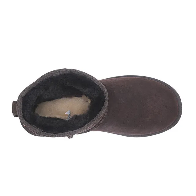 UGG Classic Short Bottes de Neige en Daim Marron Chocolat 2