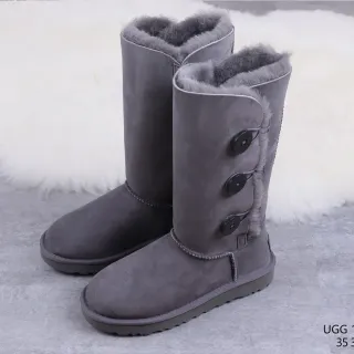 UGG Classic Tall Charcoal Gray Suede Shearling-Lined Snow Boots