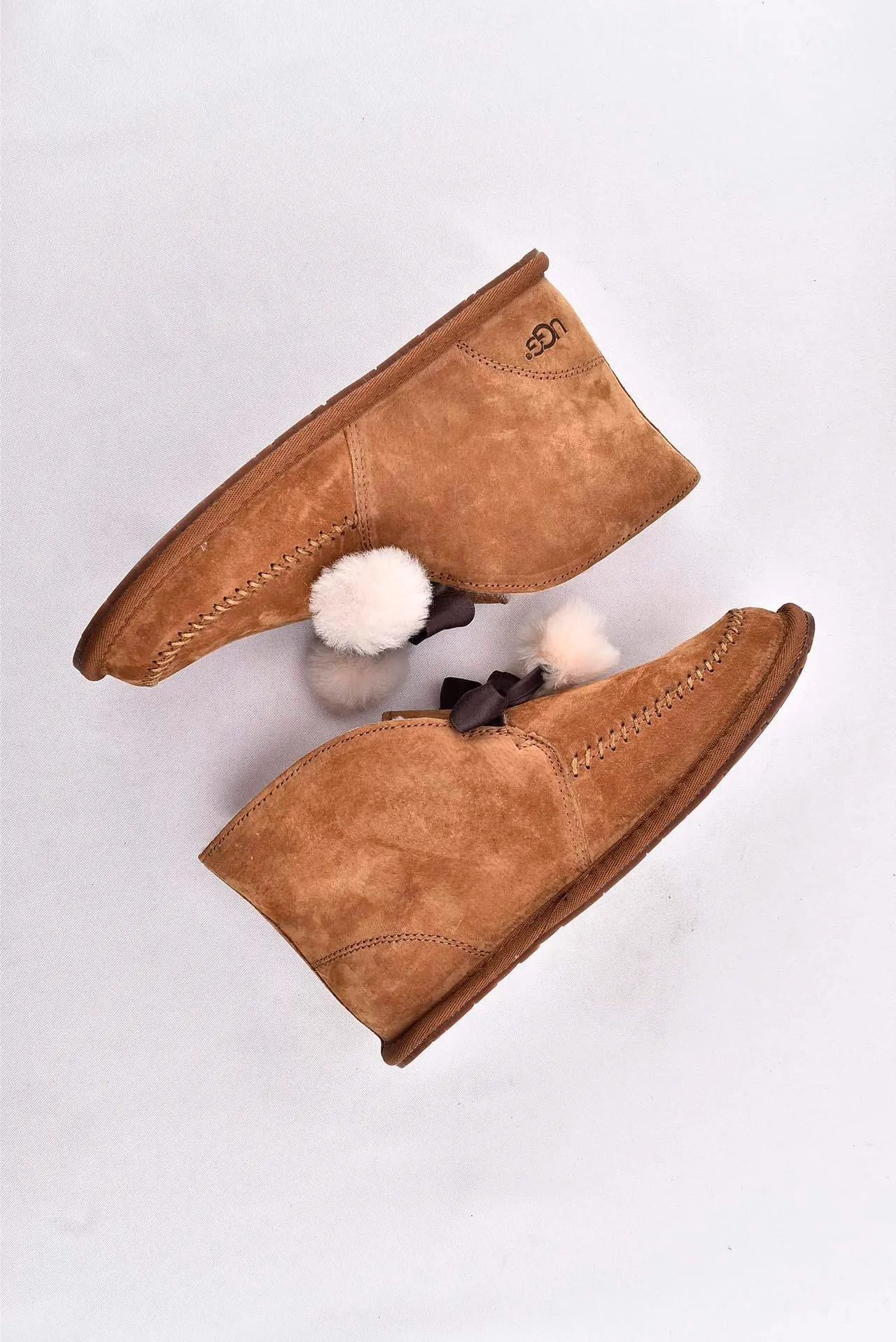 UGG Dakota بني أبيض سويد علوي مبطن بشيرلينج أحذية كاجوال 12