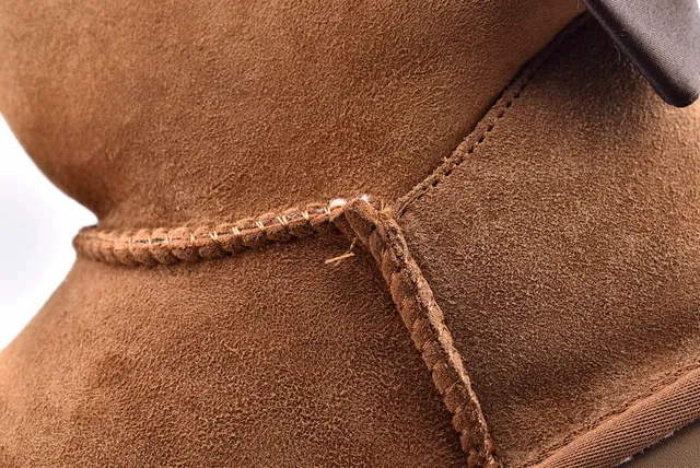 UGG Mini Bailey Bow 栗色雪靴 5
