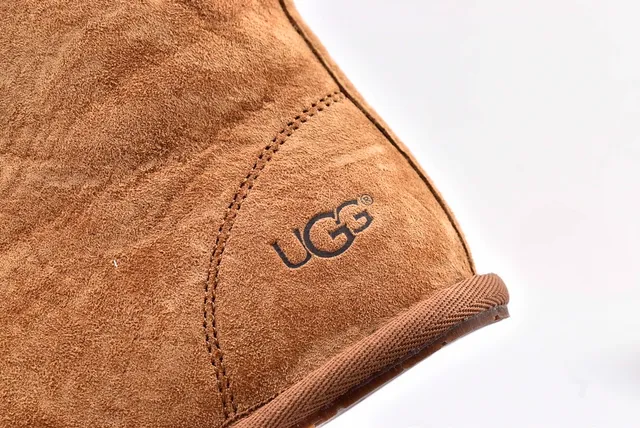 UGG Mini Bailey Button Bling Deep Millet Suede Ankle Boots 4