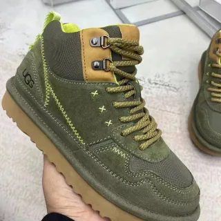 UGG Olive Green and Lime Suede Hiking Boot