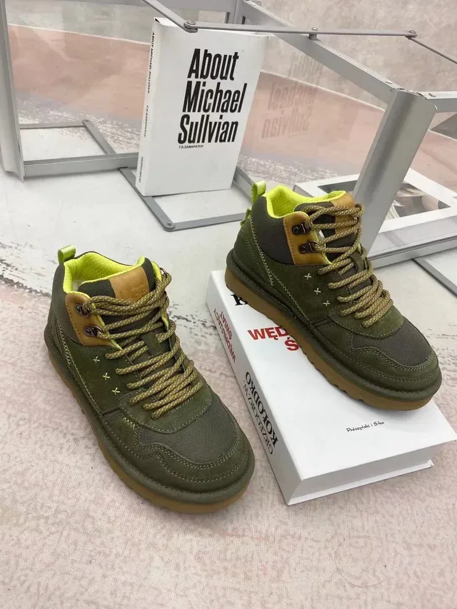UGG Bottes de Randonnée en Daim Vert Olive et Lime 2