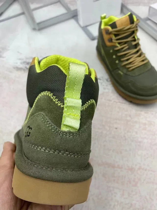 UGG Bottes de Randonnée en Daim Vert Olive et Lime 3