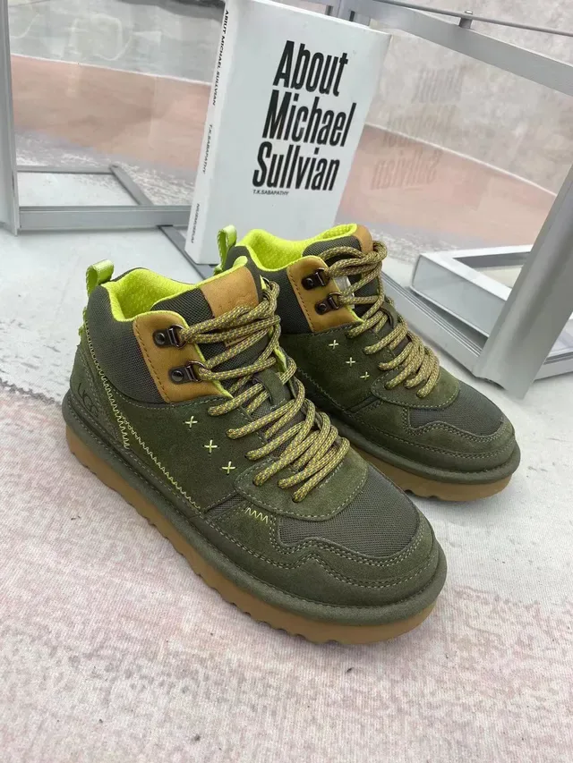 UGG Bottes de Randonnée en Daim Vert Olive et Lime 5