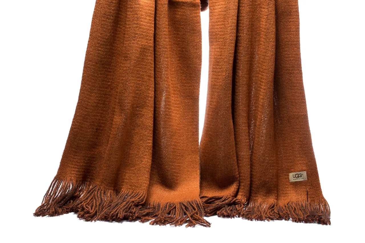 UGG Chal de Punto Acanalado Naranja Óxido 8