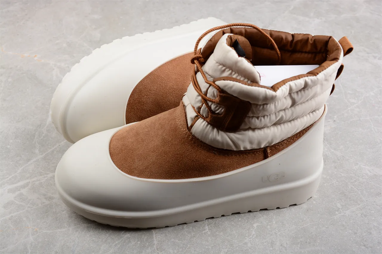 UGG Tasman 米棕 绗缝保暖领 麂皮雪地靴 8
