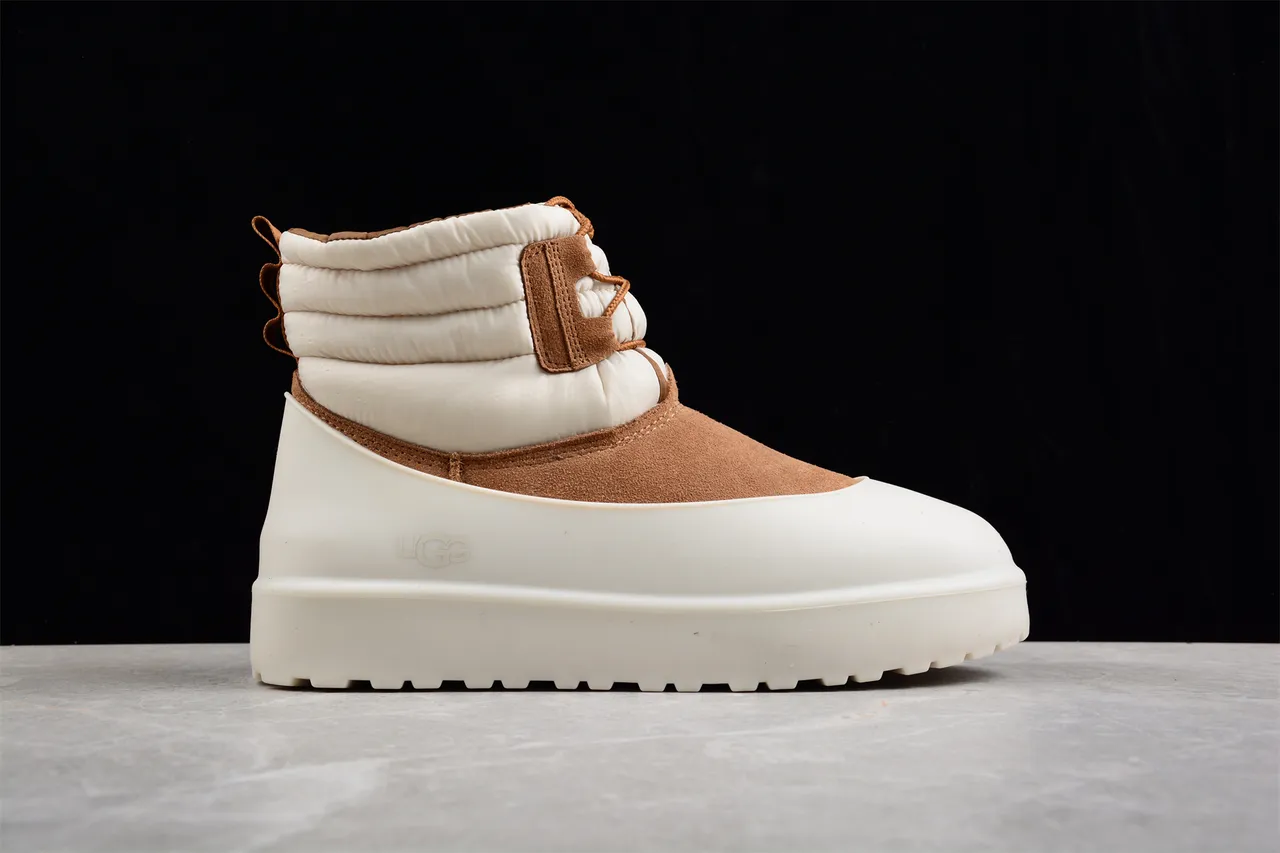 UGG Tasman 米棕 绗缝保暖领 麂皮雪地靴 13