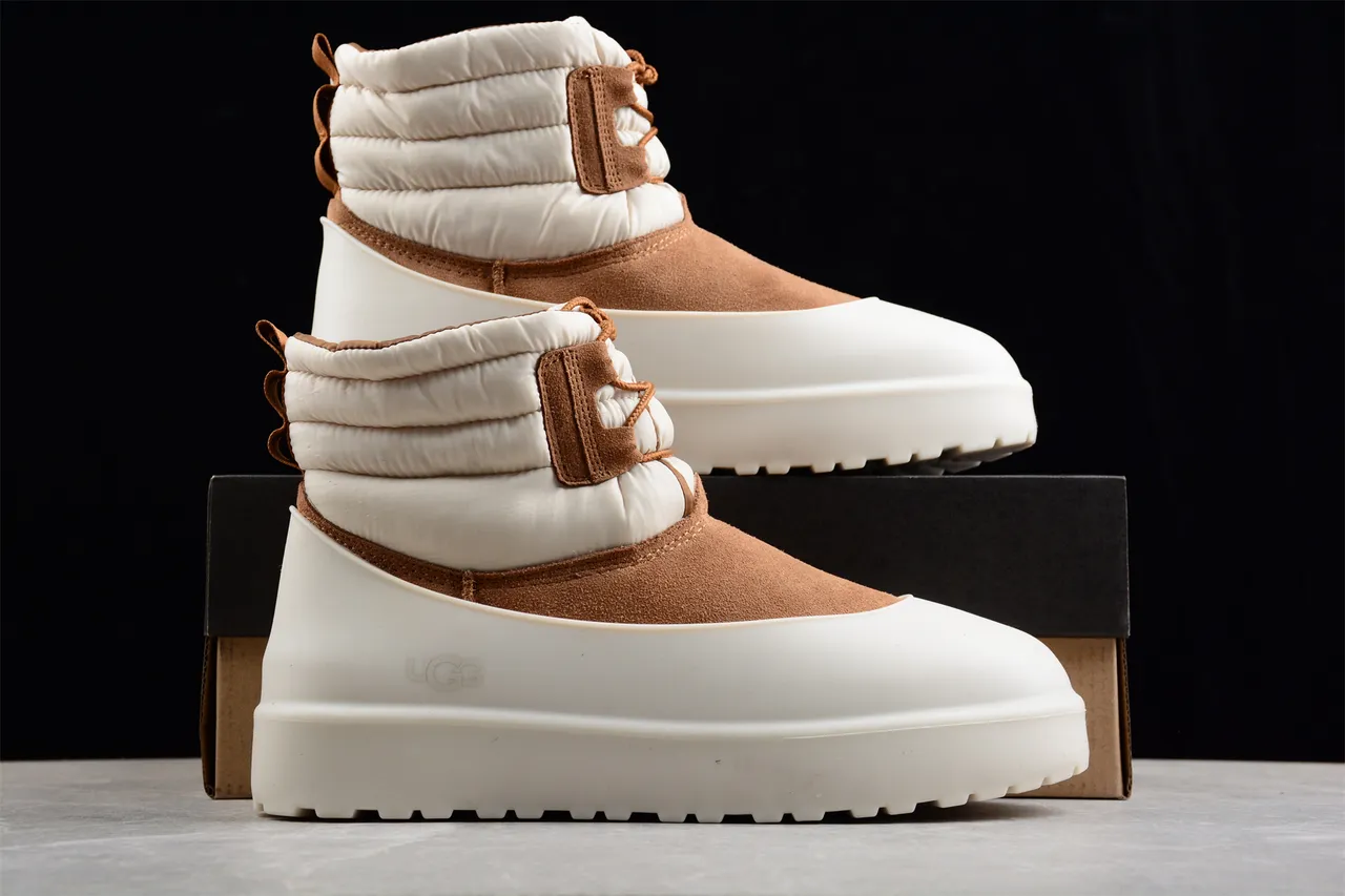 UGG Tasman 米棕 绗缝保暖领 麂皮雪地靴 14