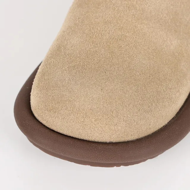 UGG Tasman Bottines de cheville daim beige avec revers en agneau 5