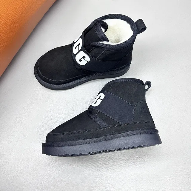 UGG Tasman Black Shearling-Lined Snow Boots 23