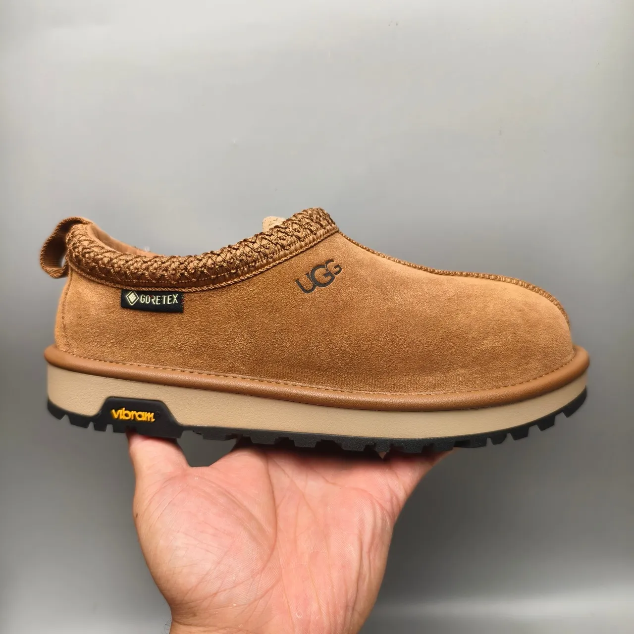 UGG Tasman Brown Beige Suede Upper Braided Collar Casual Shoes 2