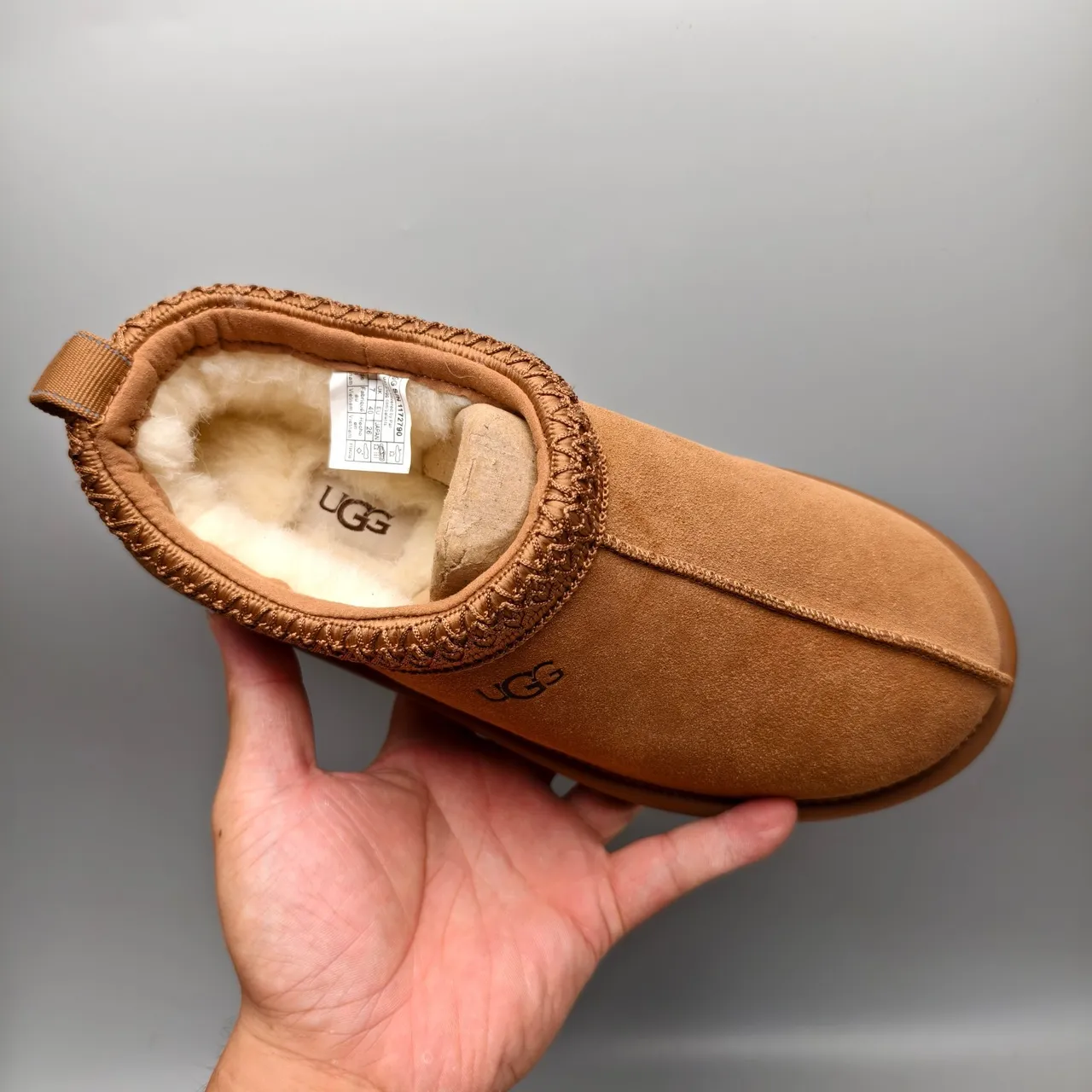 UGG Tasman Brown Beige Suede Upper Braided Collar Casual Shoes 3