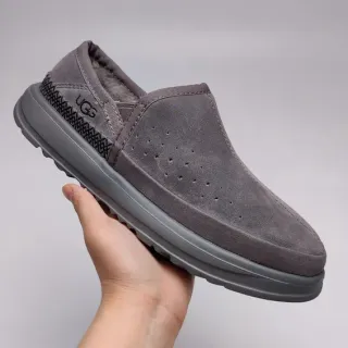 UGG Tasman Gray Suede Upper Perforated Vamp Casual Shoes