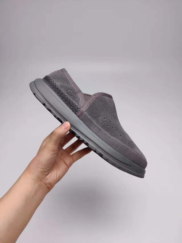 UGG Tasman Gray Suede Upper Perforated Vamp Casual Shoes 6