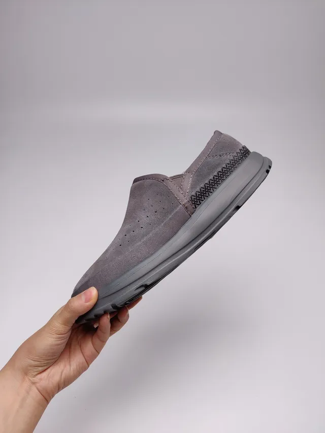 UGG Tasman Gray Suede Upper Perforated Vamp Casual Shoes 7