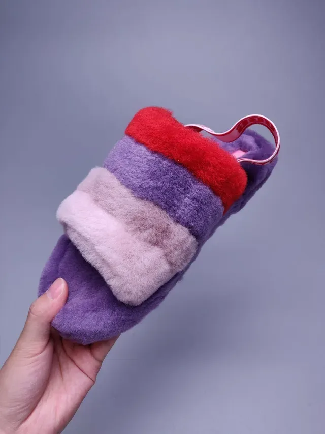 UGG Tasman Multicolor Fuzzy Slide Slippers 5