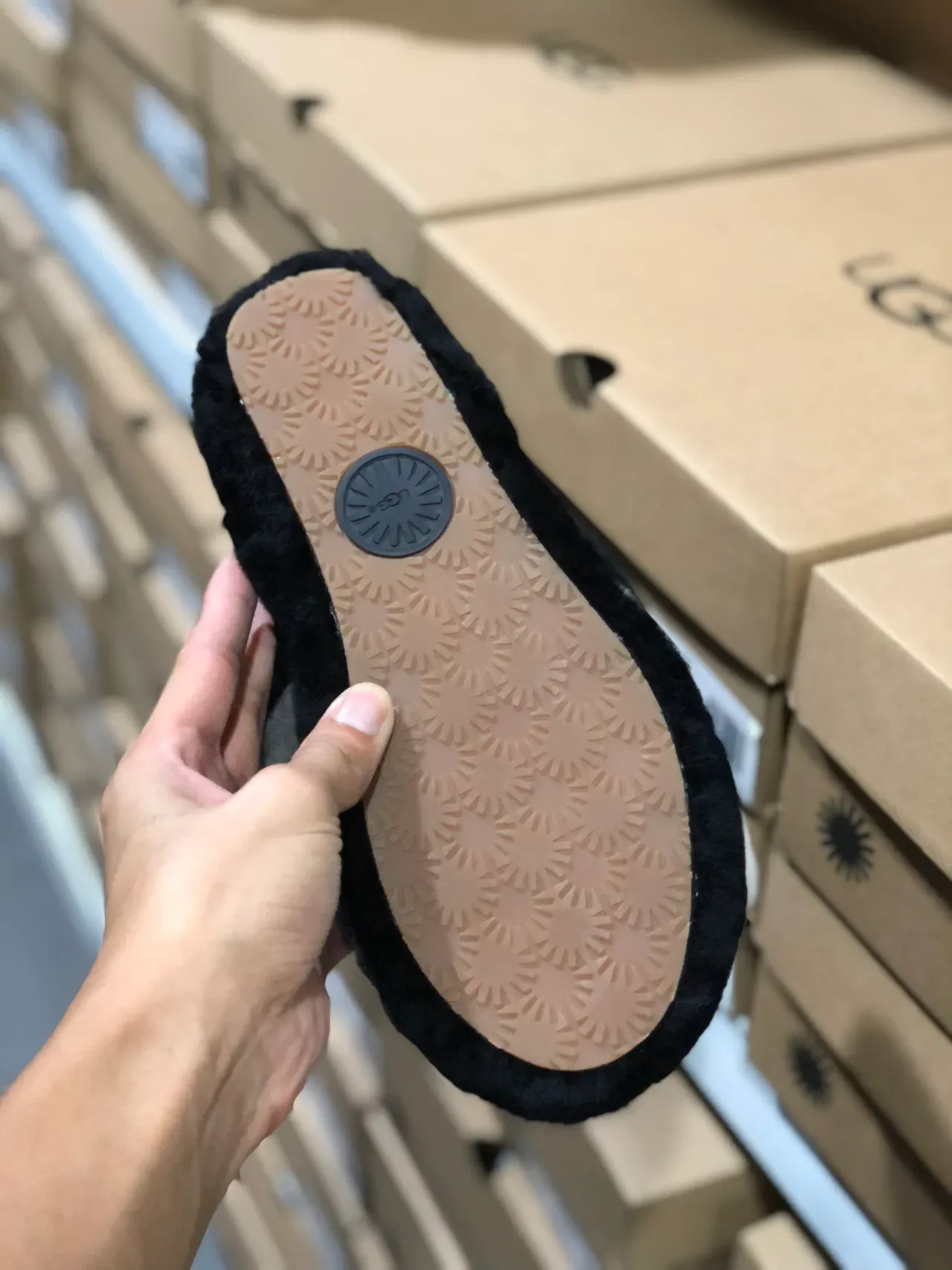 UGG Tasman Striped Shearling Slippers 2