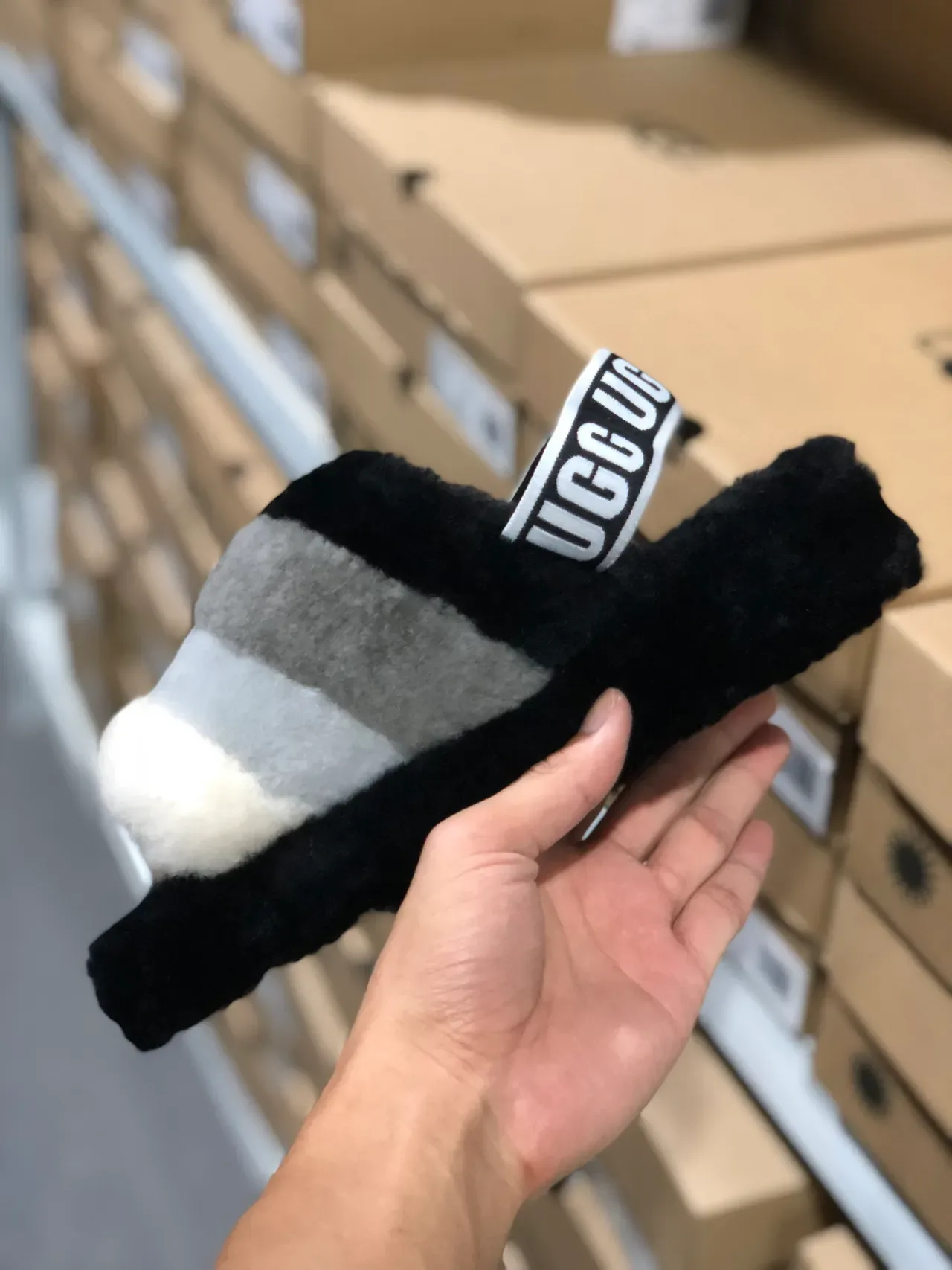 UGG Tasman Striped Shearling Slippers 4