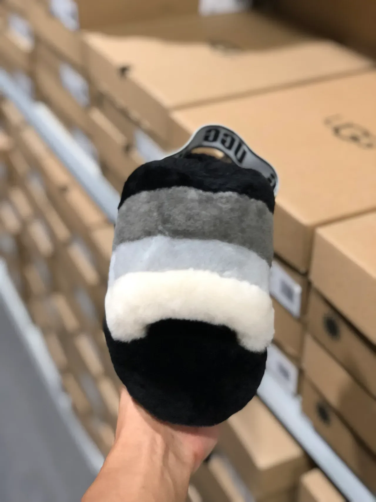 UGG Tasman Striped Shearling Slippers 5