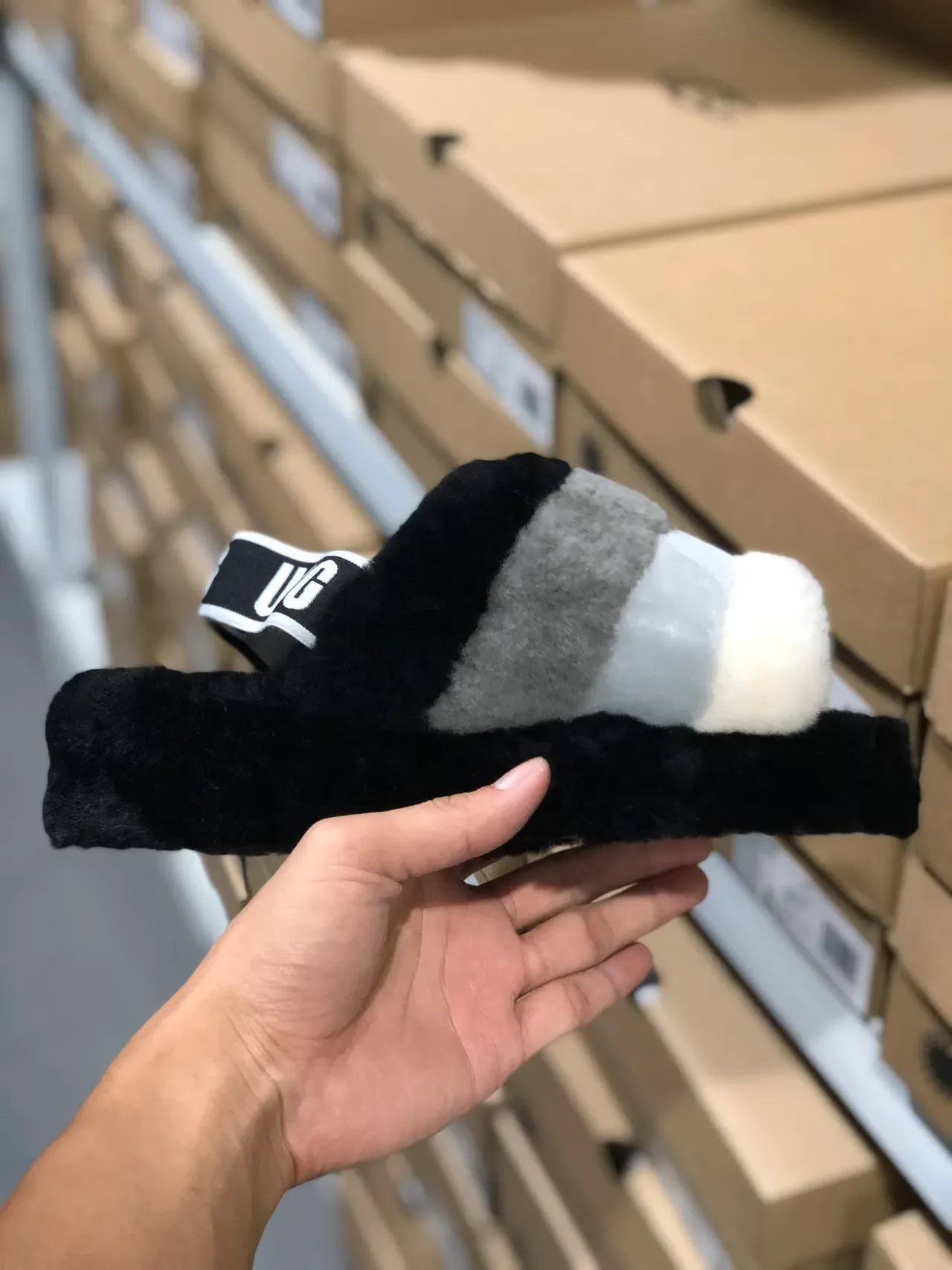 UGG Tasman Striped Shearling Slippers 7