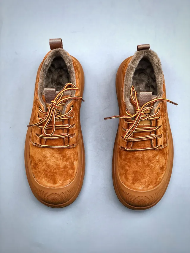 UGG Tasman Tan Suede Shearling-Lined Platform Snow Boots 9