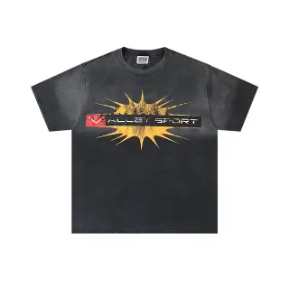 Vale Forever Acid-Wash Black Graphic Print Oversized T-Shirt
